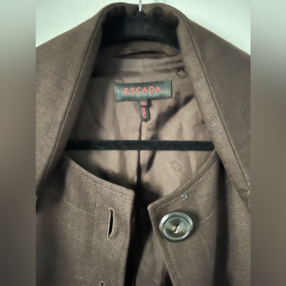 Escada NEW vintage jacket blazer 30% wool 70% rayon Made In Germany brown - Picture 8 of 17